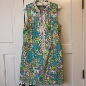 Lilly Pulitzer High Collar Shift Dress - 12